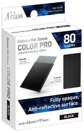 アクラス ザラザラマットスリーブPro (ブラック)[66x91mm]〔80枚入〕 4520067028589 の商品画像