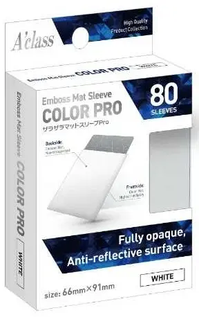 アクラス ザラザラマットスリーブPro (ホワイト)[66x91mm]〔80枚入〕 の商品画像