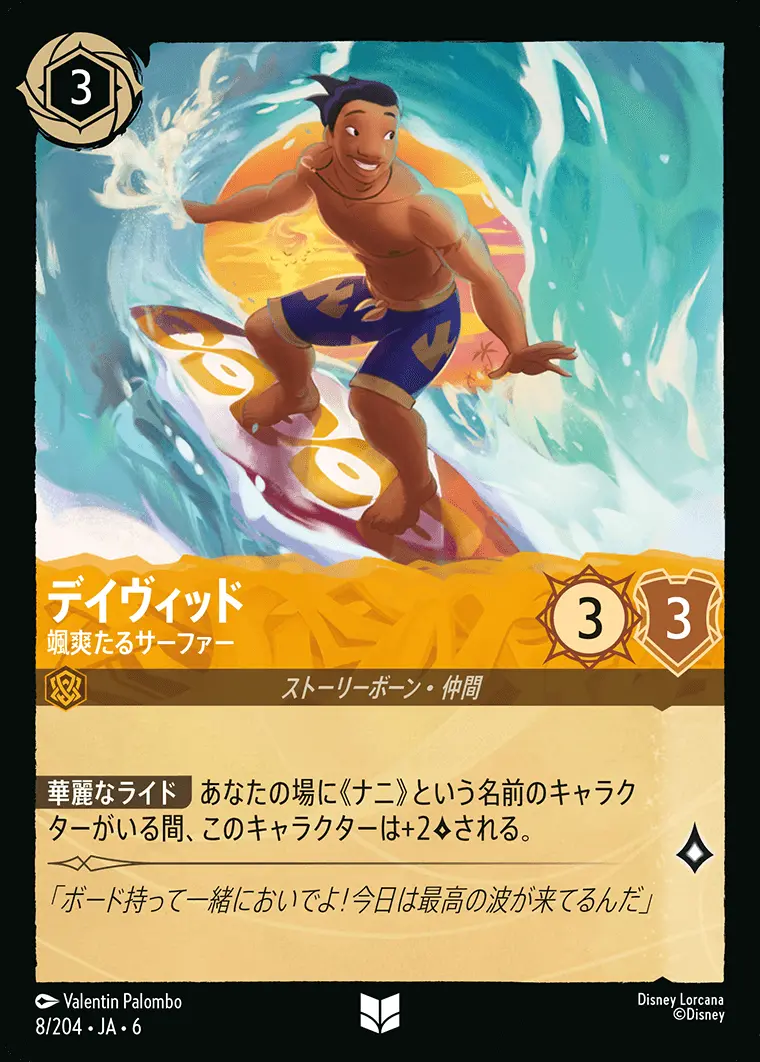 デイヴィッド 颯爽たるサーファー(Foil) 8/204･JA･6 の商品画像